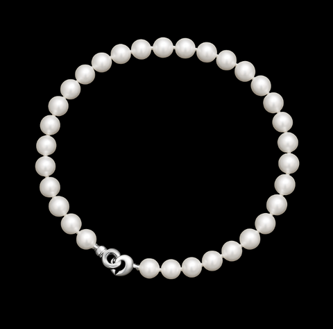Collar de perlas en Blanco