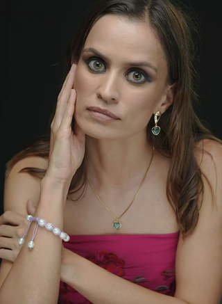 Pendientes raiz verde (turquesa africana verde de corazón)