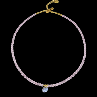 26PV21 gargantilla cristal rosa