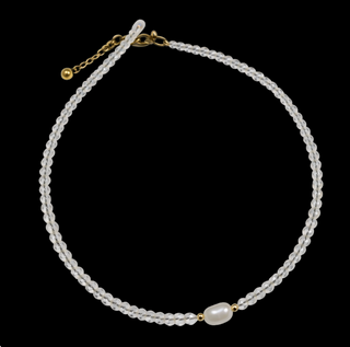 26PV13 Gargantilla cristal perla