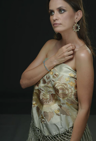 MMP008 Mantón de Manila pequeño color beige