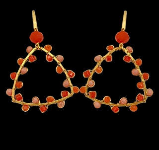26PV19 Pendientes Gong naranja