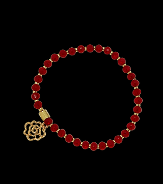 26PV16 Pulsera rosa roja
