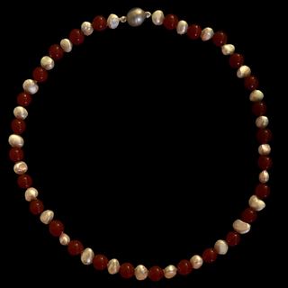 GA0002 Gargantilla Carmesí Perla - Perla MABE